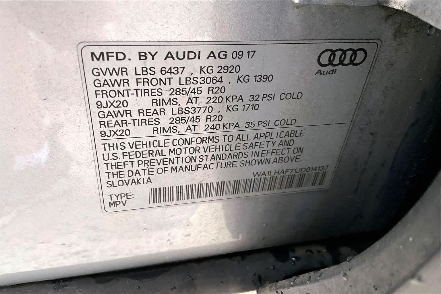 Used 2018 Florett Silver Metallic Audi Premium Plus image 35
