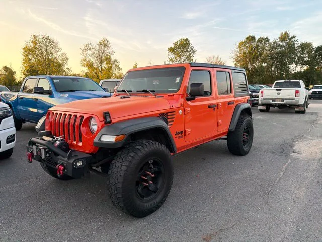 Used 2018 Orange Jeep Unlimited Sport S image 9