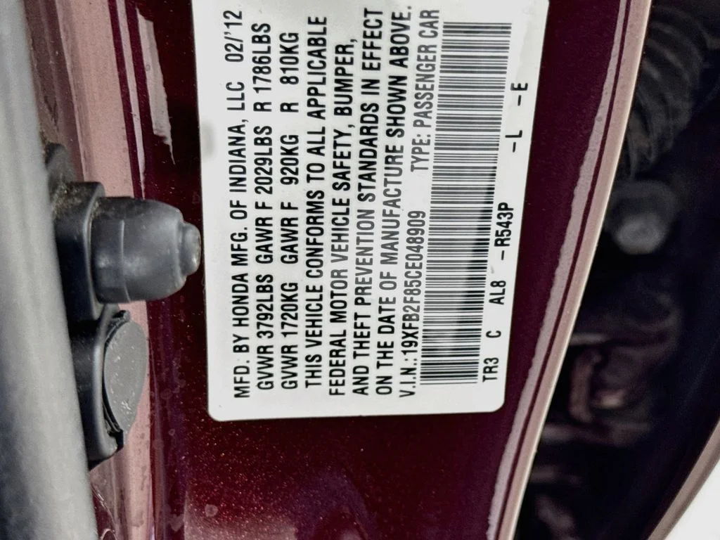 Used 2012 Crimson Pearl Honda EX image 36