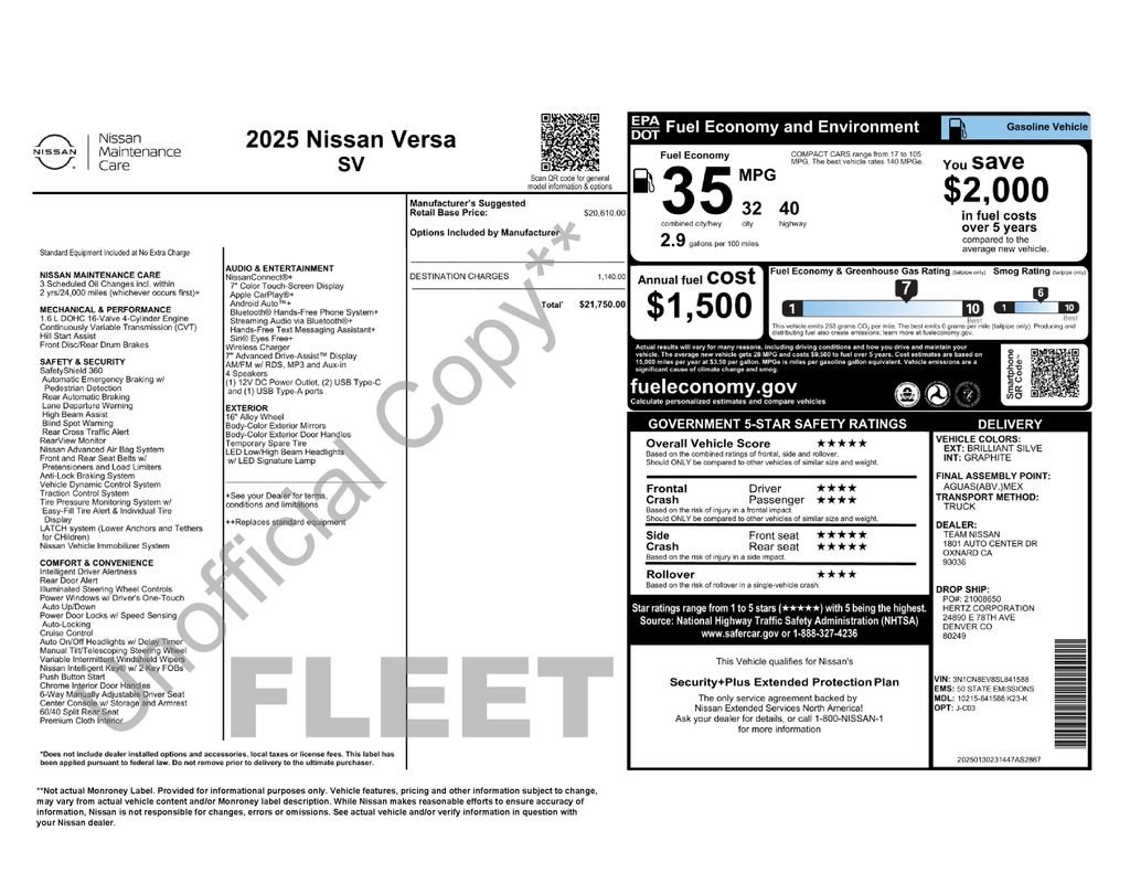 Used 2025 Silver Nissan 1.6 SV image 27