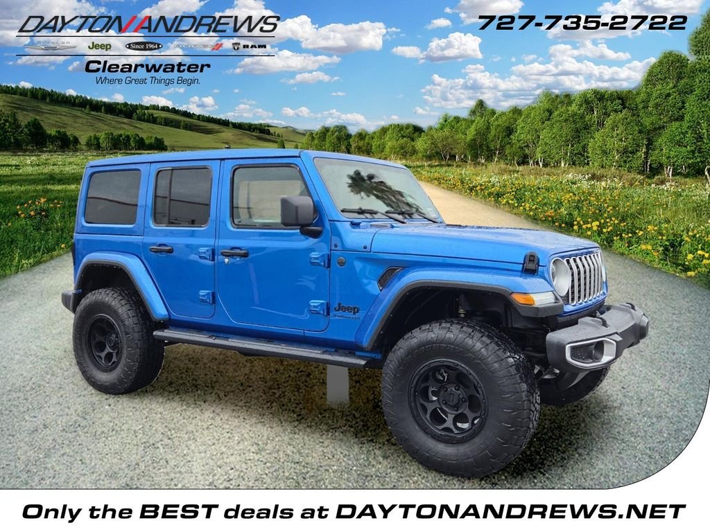 New 2025 Hydro Blue Pearl-Coat Exterior Paint Jeep Sahara image 1