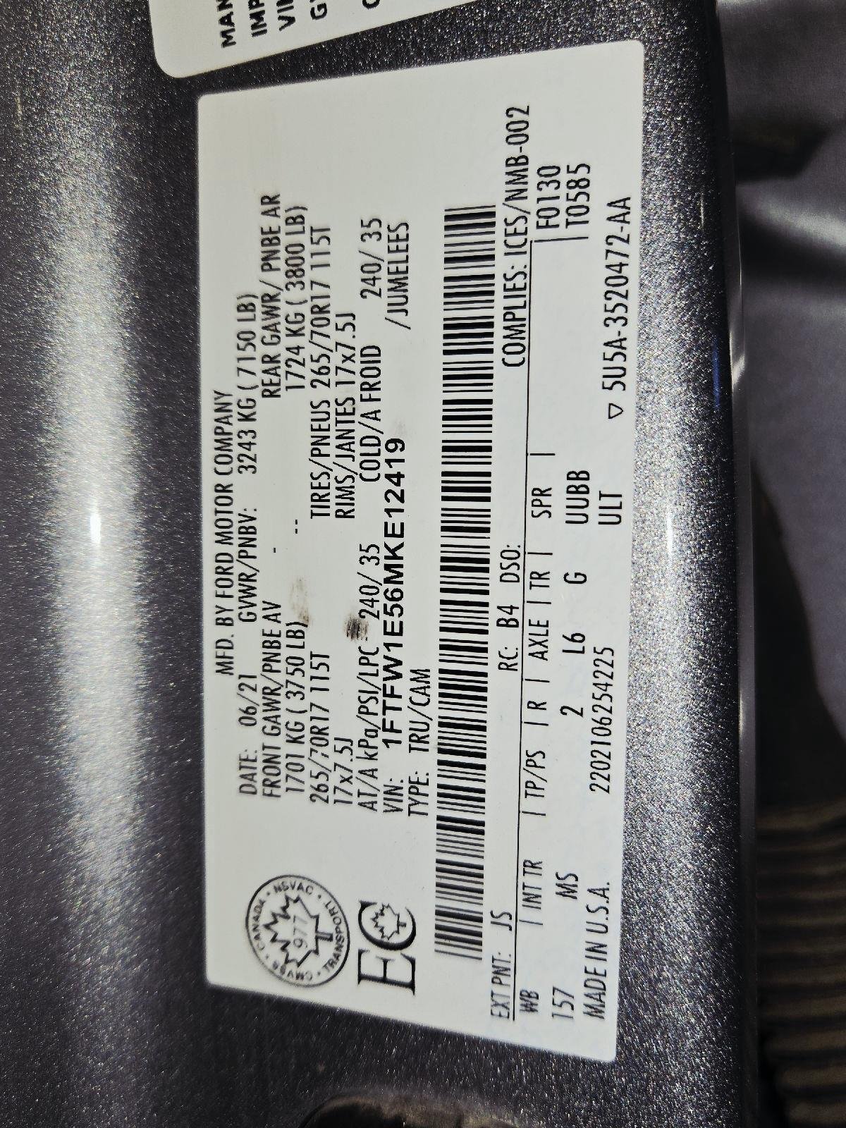 Certified Used 2021 Iconic Silver Ford XLT image 70
