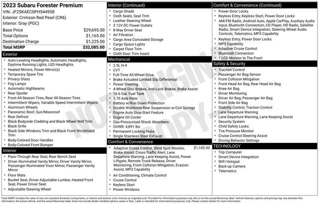 Used 2023 Red Subaru Premium image 37