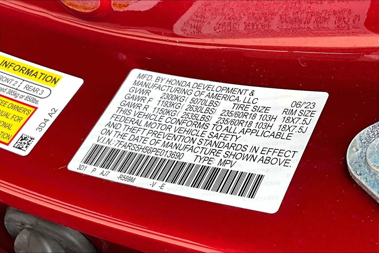 Used 2023 Radiant Red Metallic Honda Sport image 35