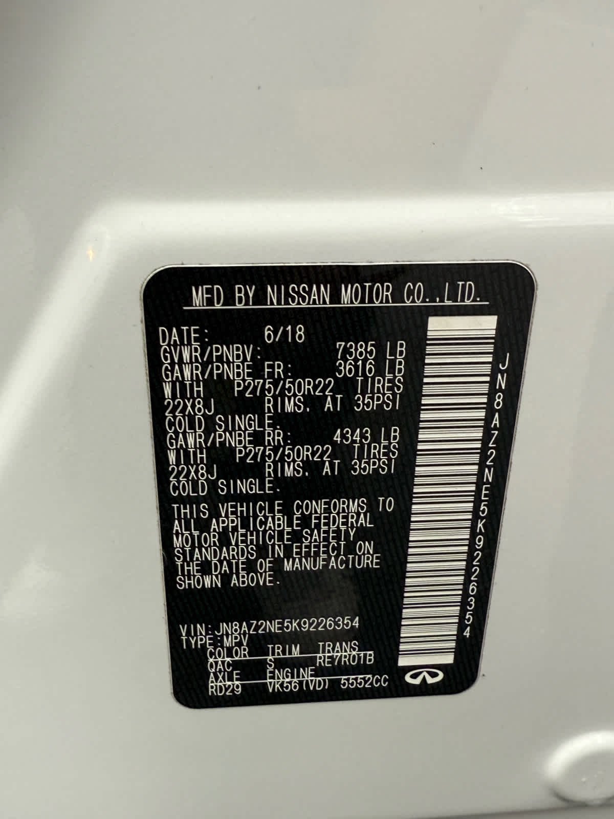 Used 2019 Moonstone White INFINITI LUXE image 35