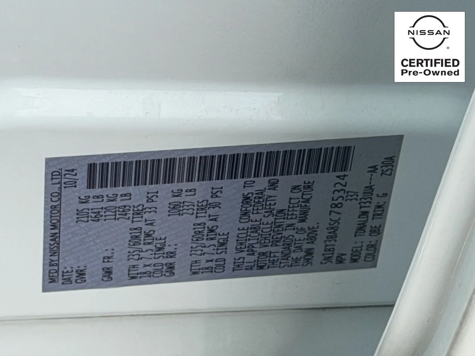 Used 2025 Everest White Pearl Nissan SV image 30