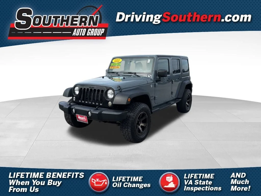 Used 2014 Gray Jeep Unlimited Sport image 1