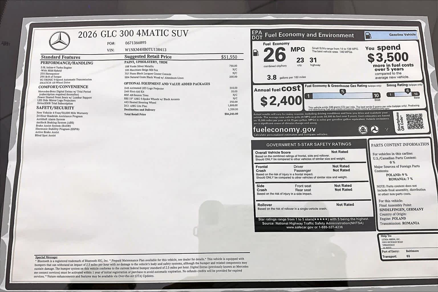 New 2026 Verde Silver Metallic Mercedes-Benz GLC 300 image 26