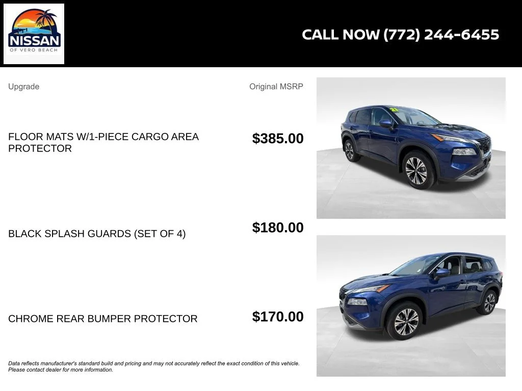 Certified Used 2021 Blue Nissan SV image 6