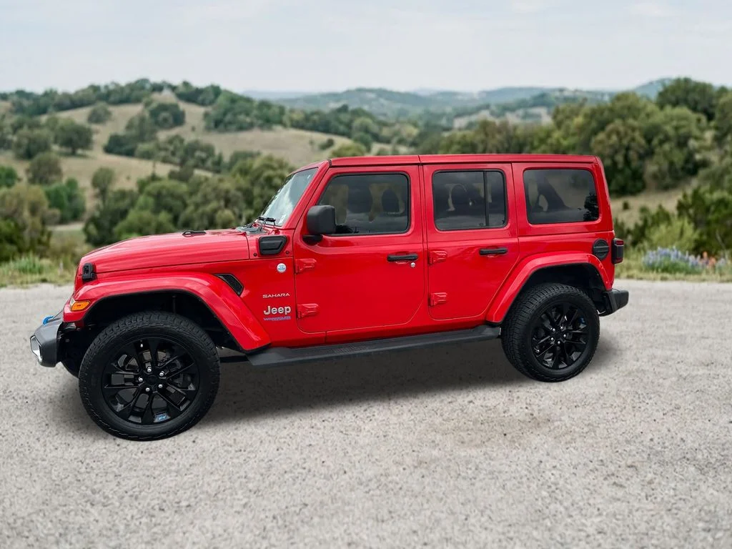 Used 2022 Red Jeep Unlimited Sahara 4xe image 4