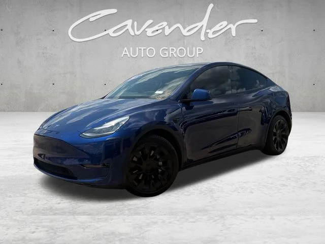 Used 2021 Blue Tesla Long Range image 1