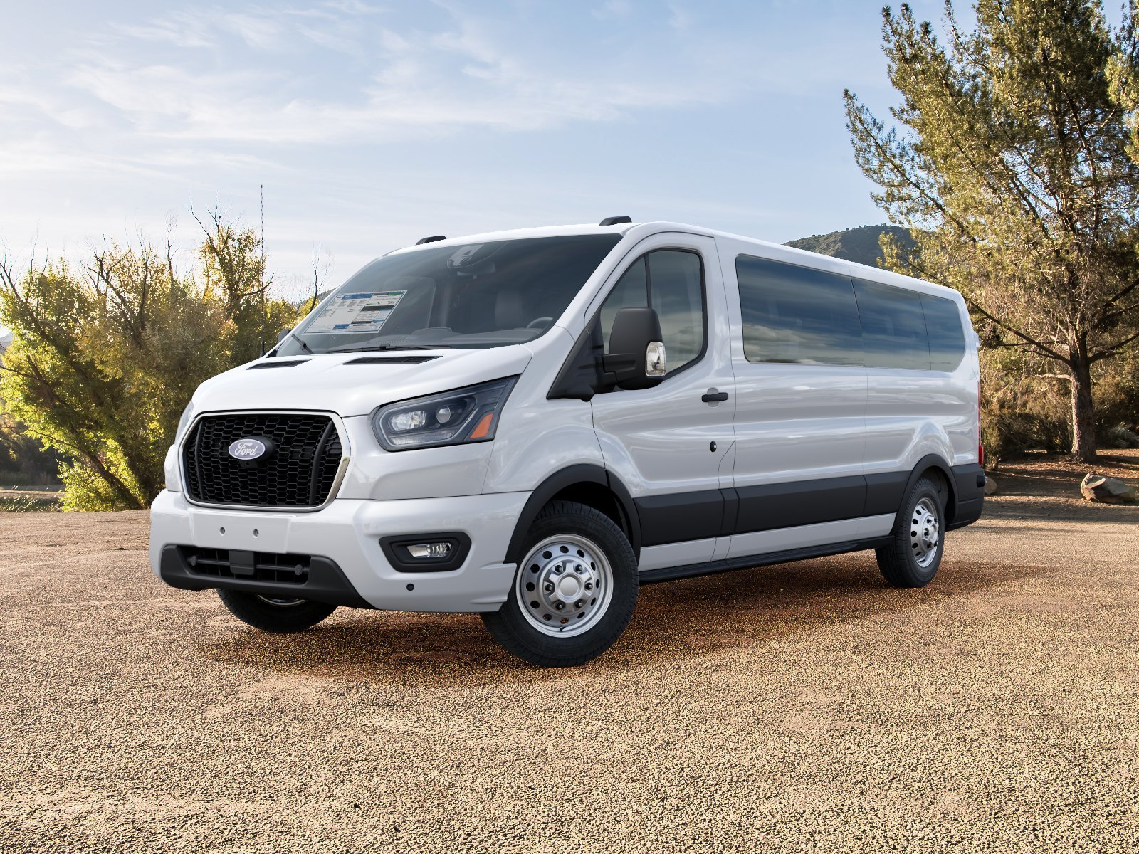 New 2027 Oxford White Ford Passenger Van XLT image 2