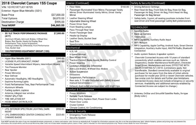 Used 2018 Hyper Blue Metallic Chevrolet SS image 34