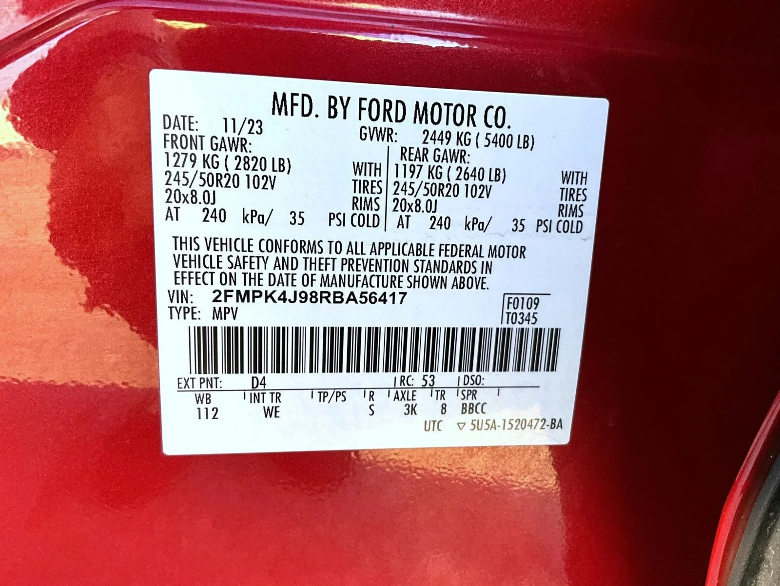 Used 2024 Red Ford ST Line image 27