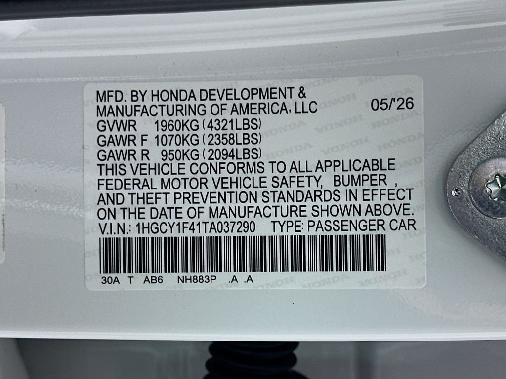 New 2026 Platinum White Pearl Honda SE image 23