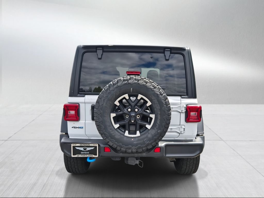 Used 2024 Bright White Clearcoat Jeep Rubicon 4xe image 4