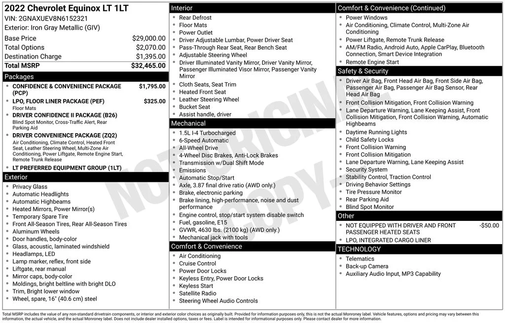 Certified Used 2022 Gray Chevrolet LT image 5