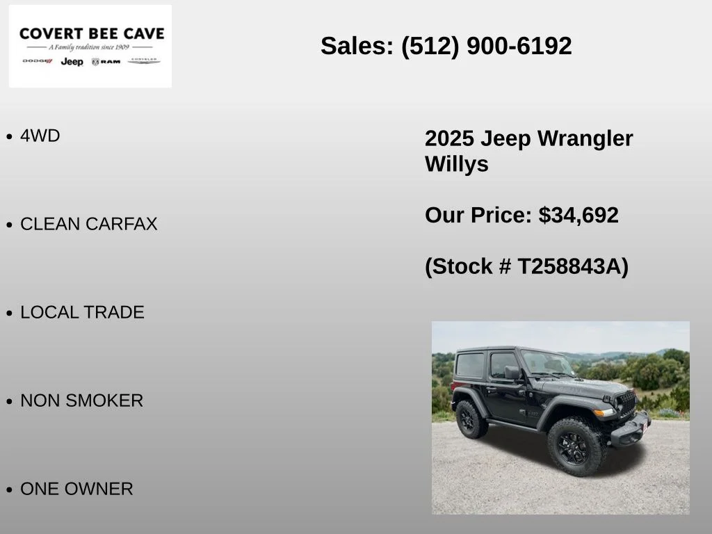 Used 2025 Black Jeep Willys image 6