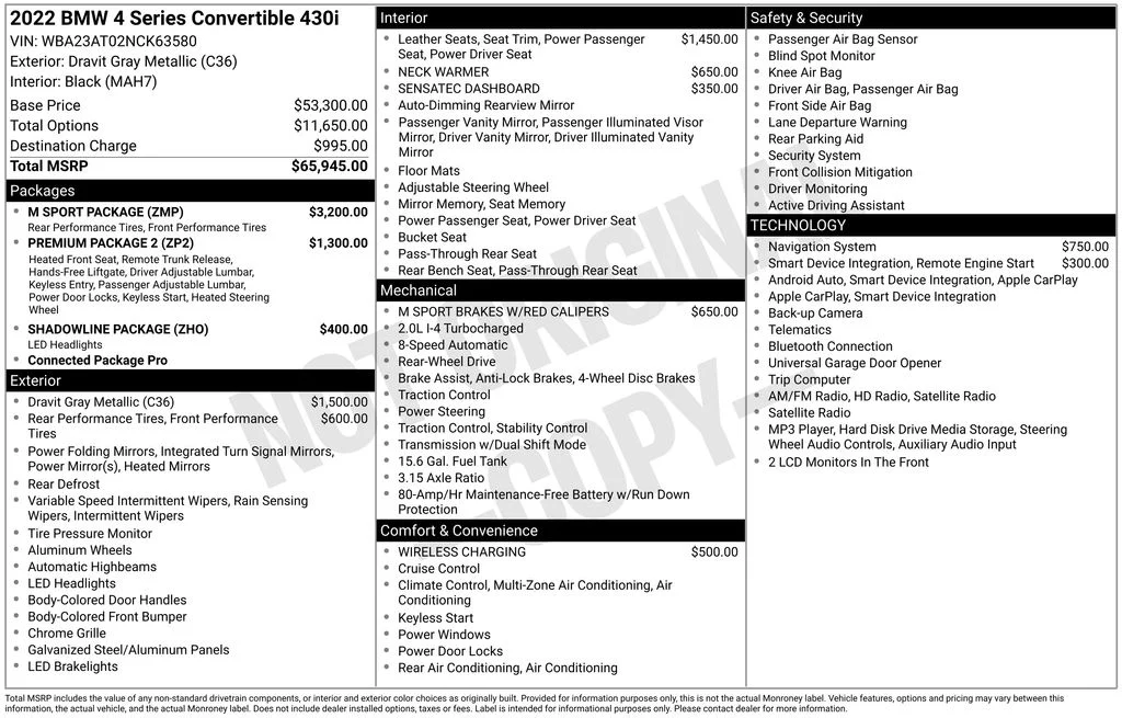 Certified Used 2022 Gray BMW 430i image 5