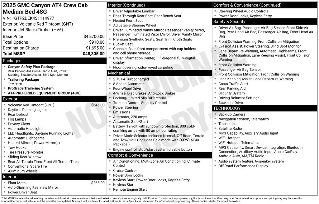 Used 2025 Red GMC AT4 image 21