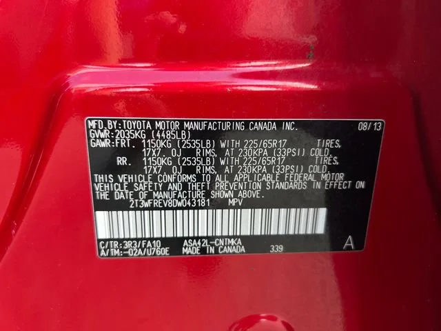 Used 2013 Barcelona Red Metallic Toyota XLE image 17