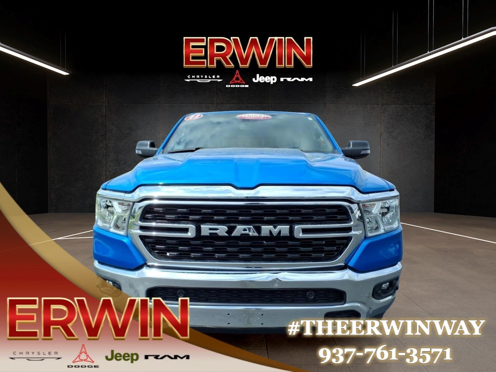 Certified Used 2023 Hydro Blue Pearl Coat RAM Big Horn image 2