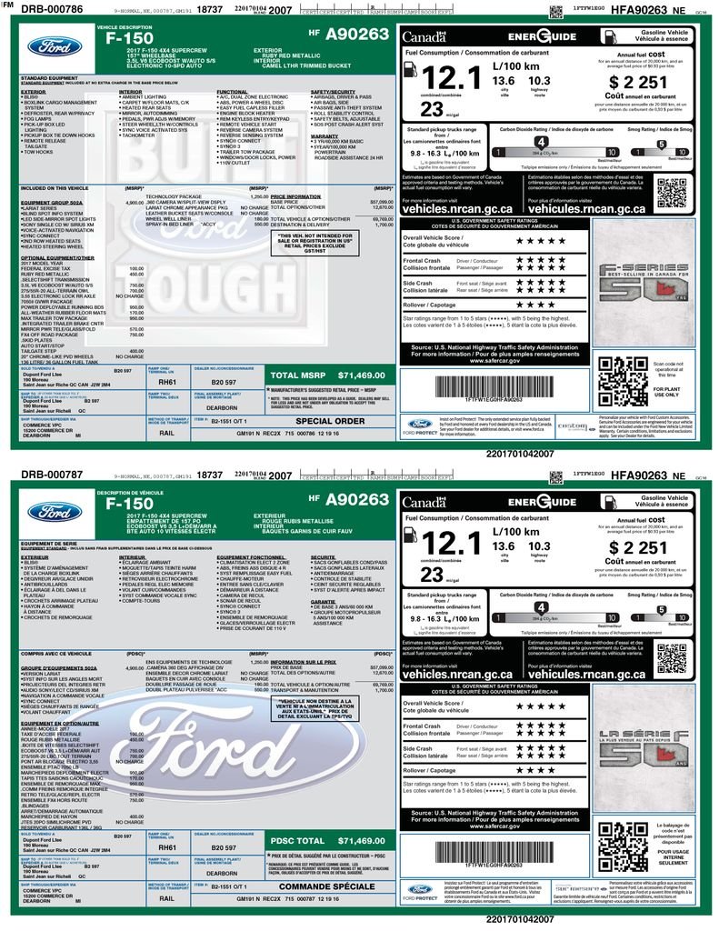Used 2017 Ruby Red Metallic Tinted Clearcoat Ford Lariat image 41