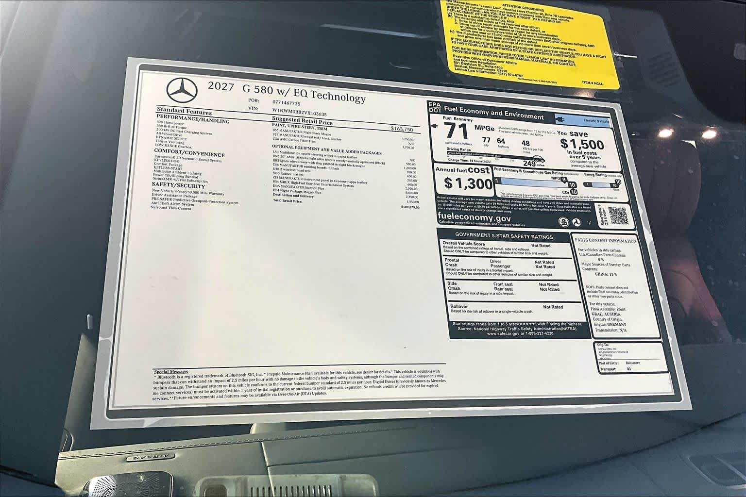 New 2027 MANUFAKTUR Night Black Magno Mercedes-Benz G 580e image 16