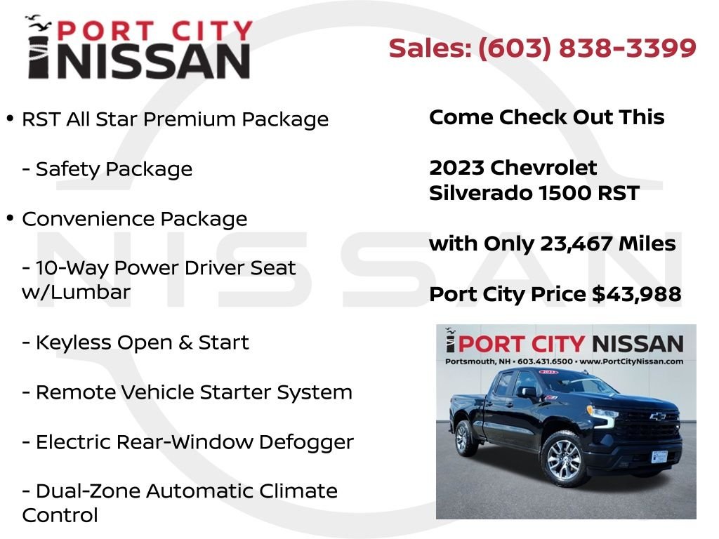 Used 2023 Black Chevrolet RST w/5.3L V8 all star premium edition image 39