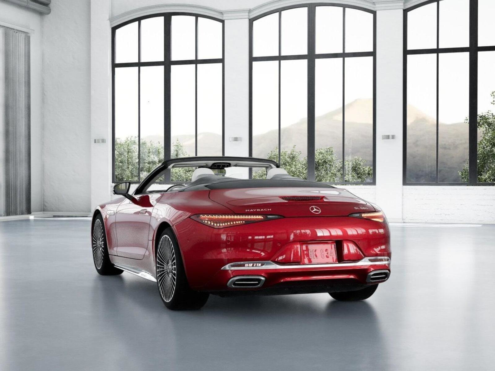 New 2026 MANUFAKTUR garnet red metallic (Red Ambiance) Mercedes-Benz Maybach SL 680 Monogram Series image 27