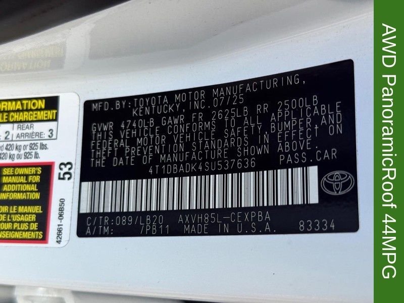 Certified Used 2025 Pearl Toyota XSE image 30
