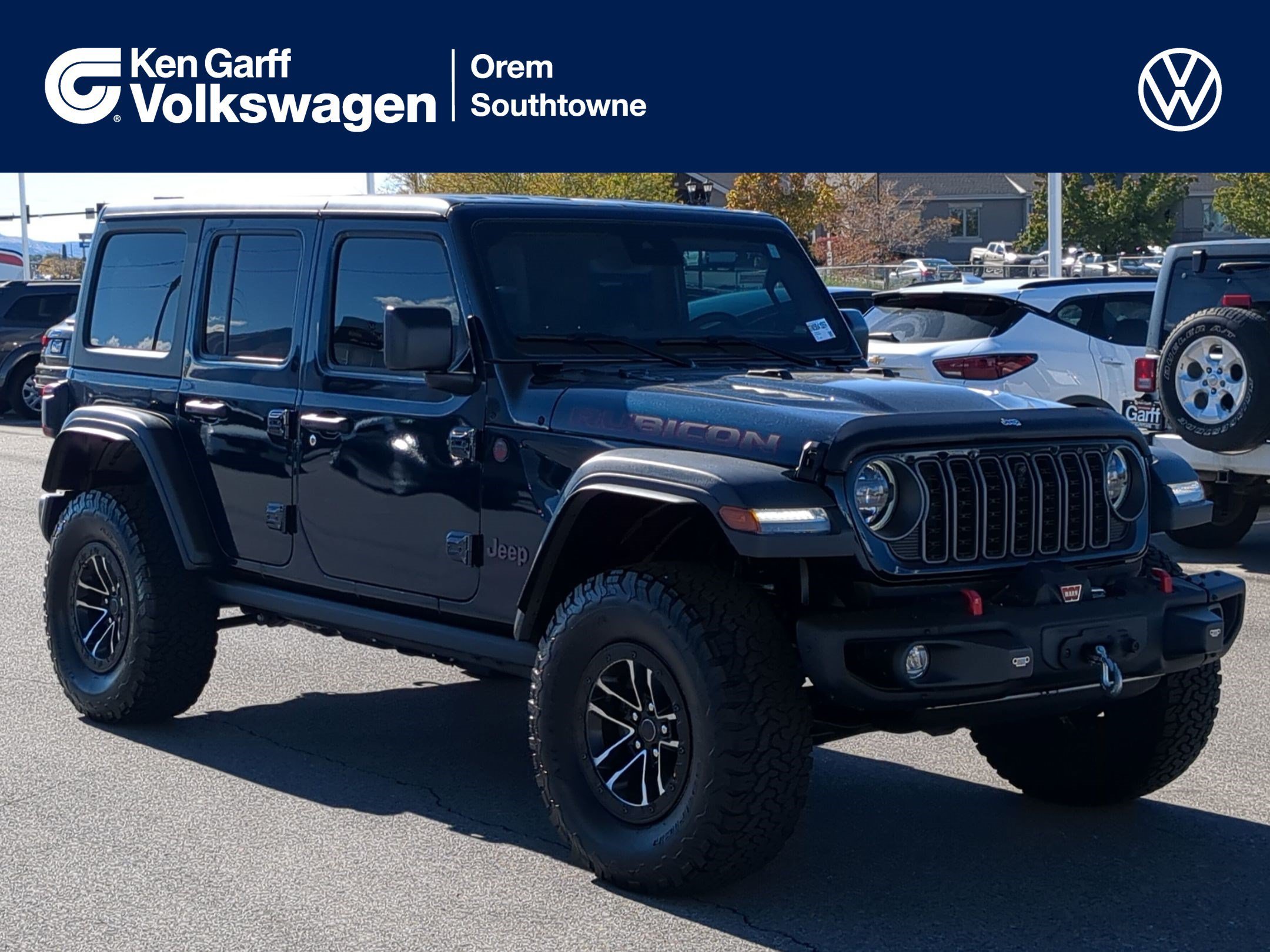 Used 2025 Fathom Blue Pearlcoat Jeep Rubicon image 1
