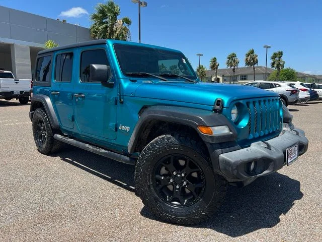 Used 2019 Blue Jeep Unlimited Sport S image 1