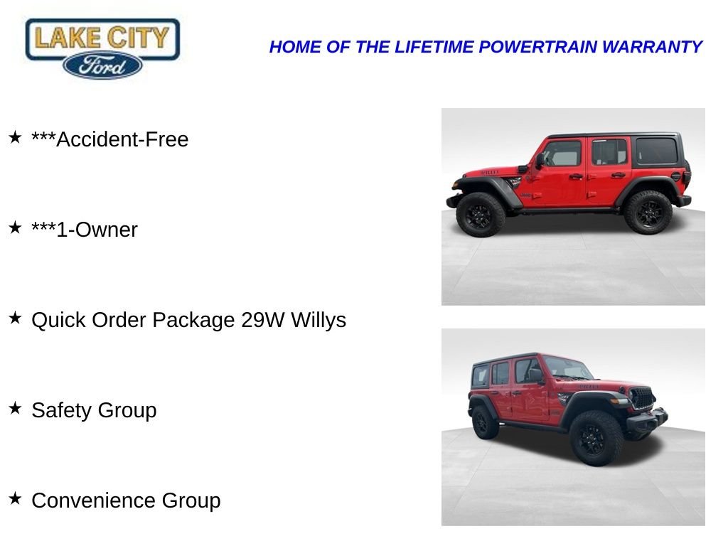 Used 2024 Firecracker Red Clearcoat Jeep Willys 4xe image 5