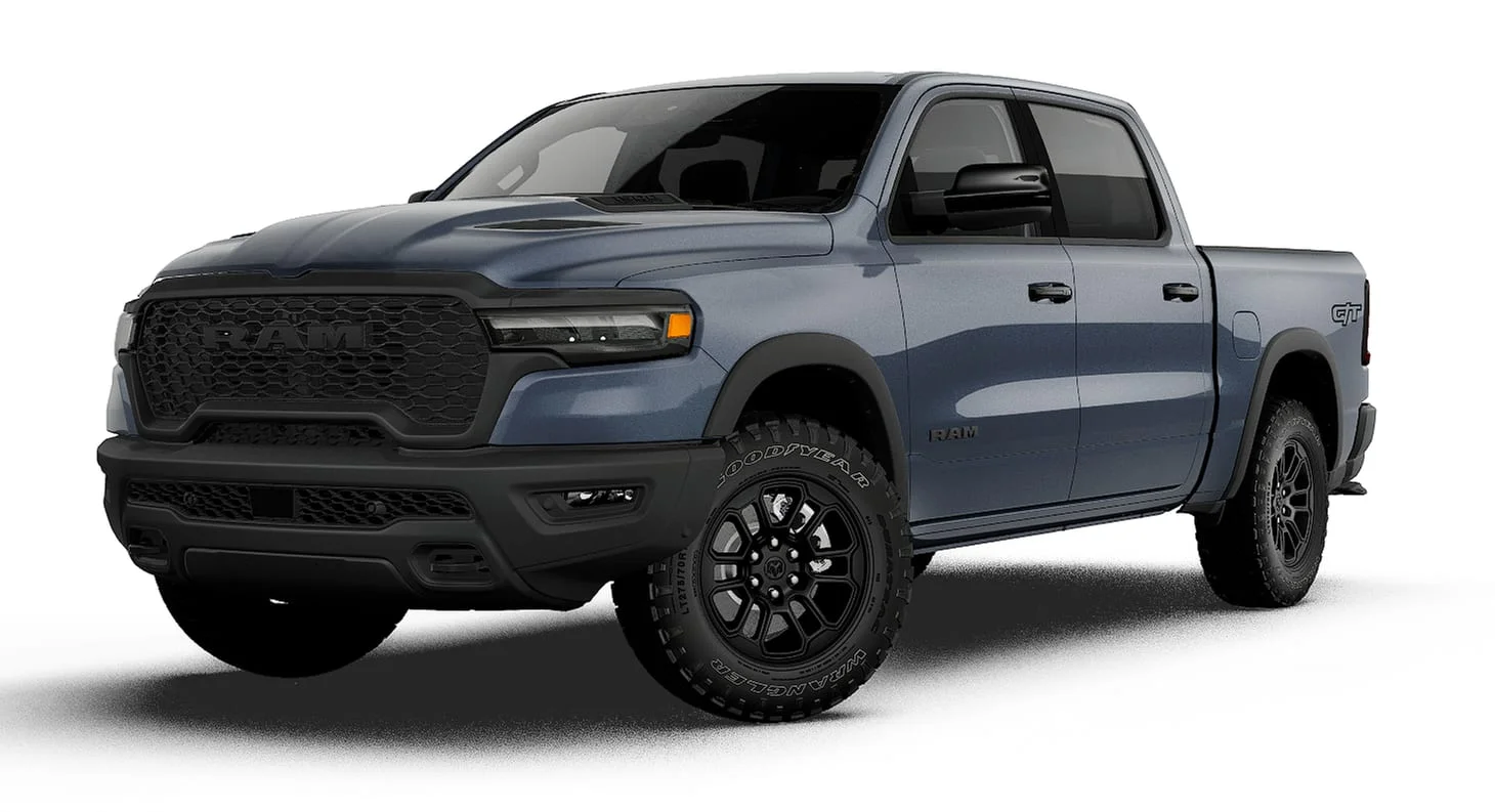 New 2027 Forged Blue Metallic Exterior Paint RAM Rebel image 1