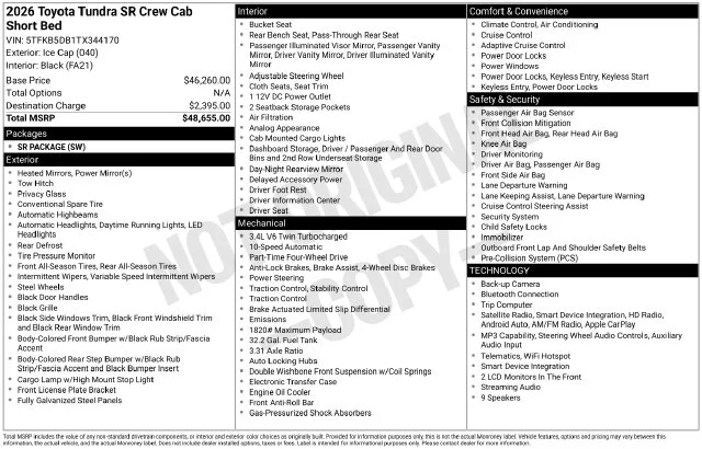 Used 2026 White Toyota SR image 16