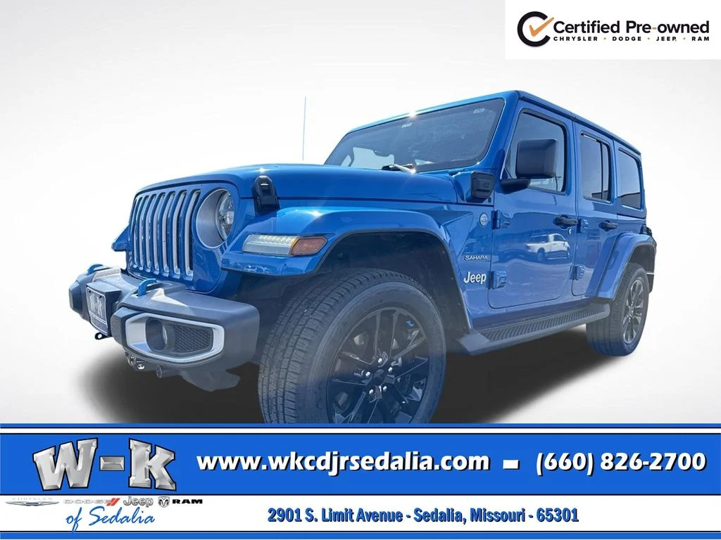 Certified Used 2023 Blue Jeep Sahara 4xe image 15