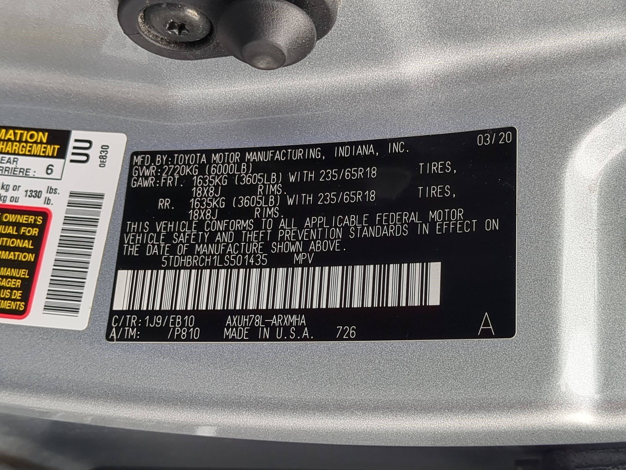 Used 2020 Celestial Silver Metallic Toyota Hybrid XLE image 35
