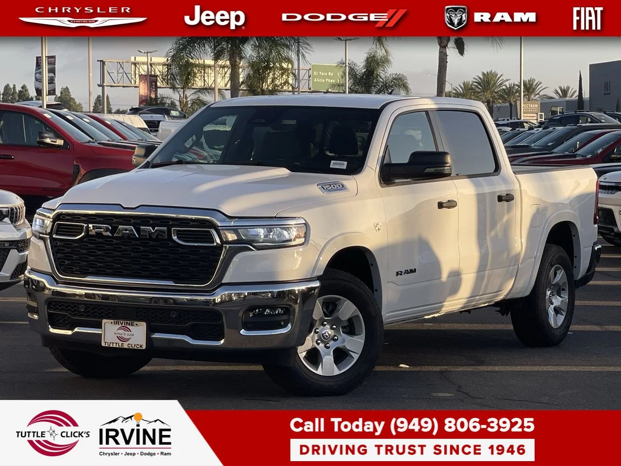 New 2026 Bright White Clear-Coat Exterior Paint RAM Big Horn image 1