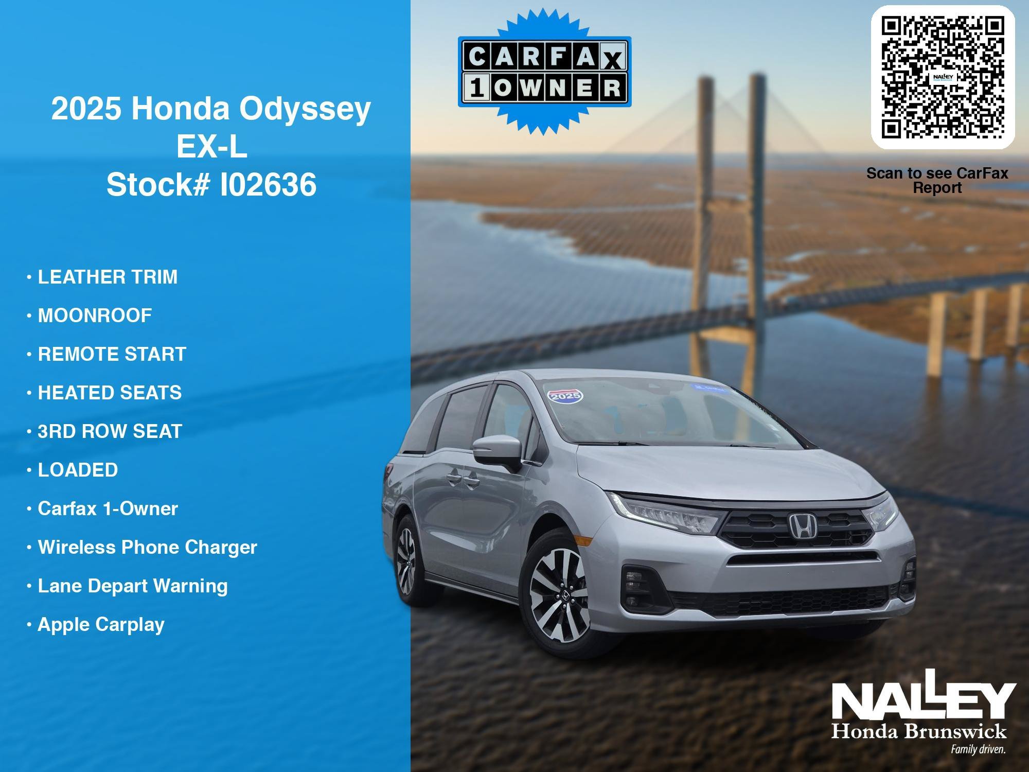 Used 2025 Solar Silver Metallic Honda EX-L image 7