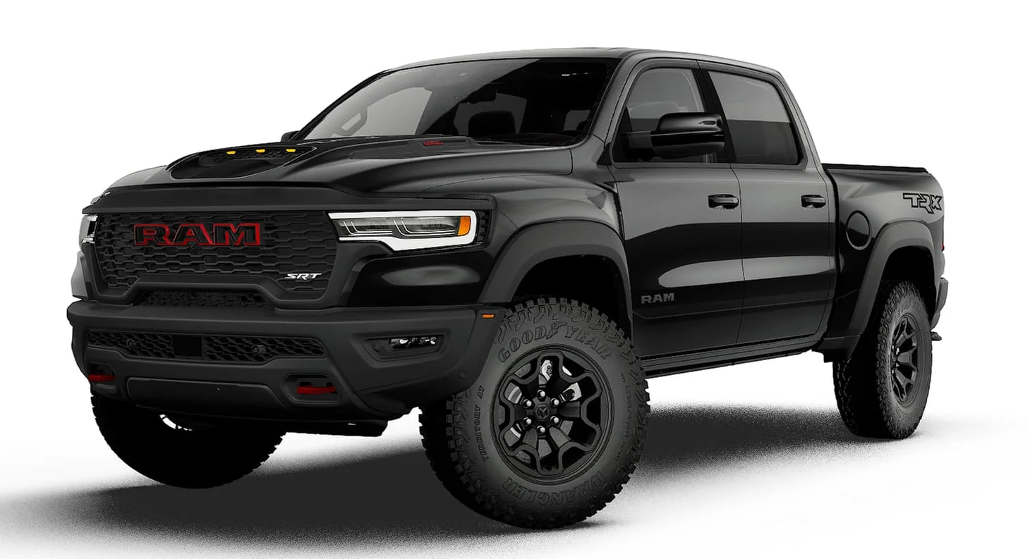 New 2027 Diamond Black Crystal Pearl-Coat Exterior Paint RAM TRX SRT image 13