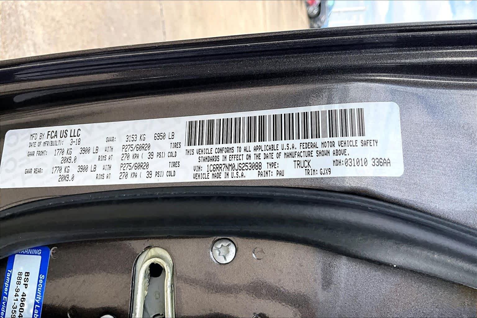 Used 2018 Granite Crystal Metallic Clearcoat Ram Laramie image 34