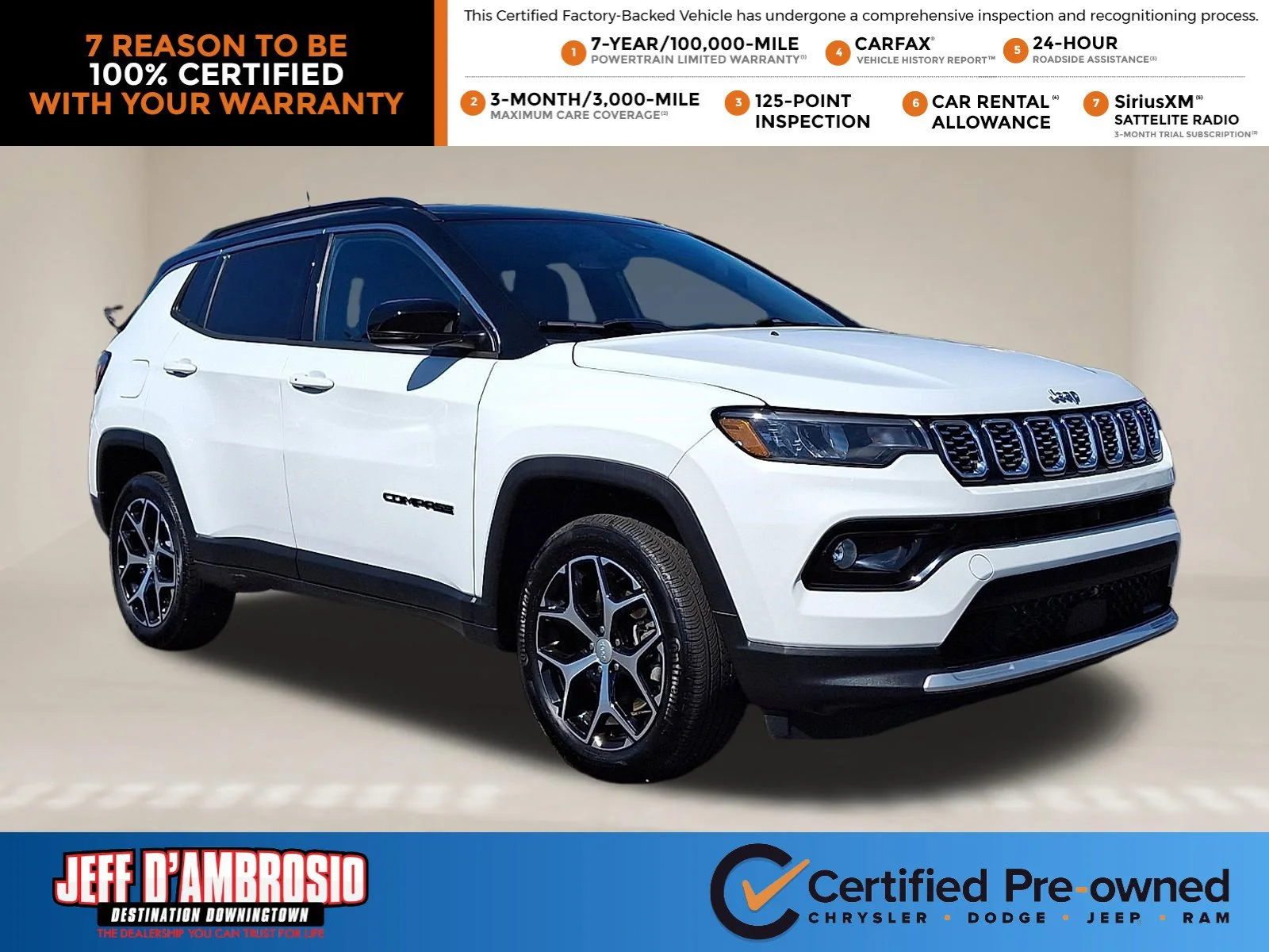 Certified Used 2024 Bright White Clearcoat Jeep Limited image 1