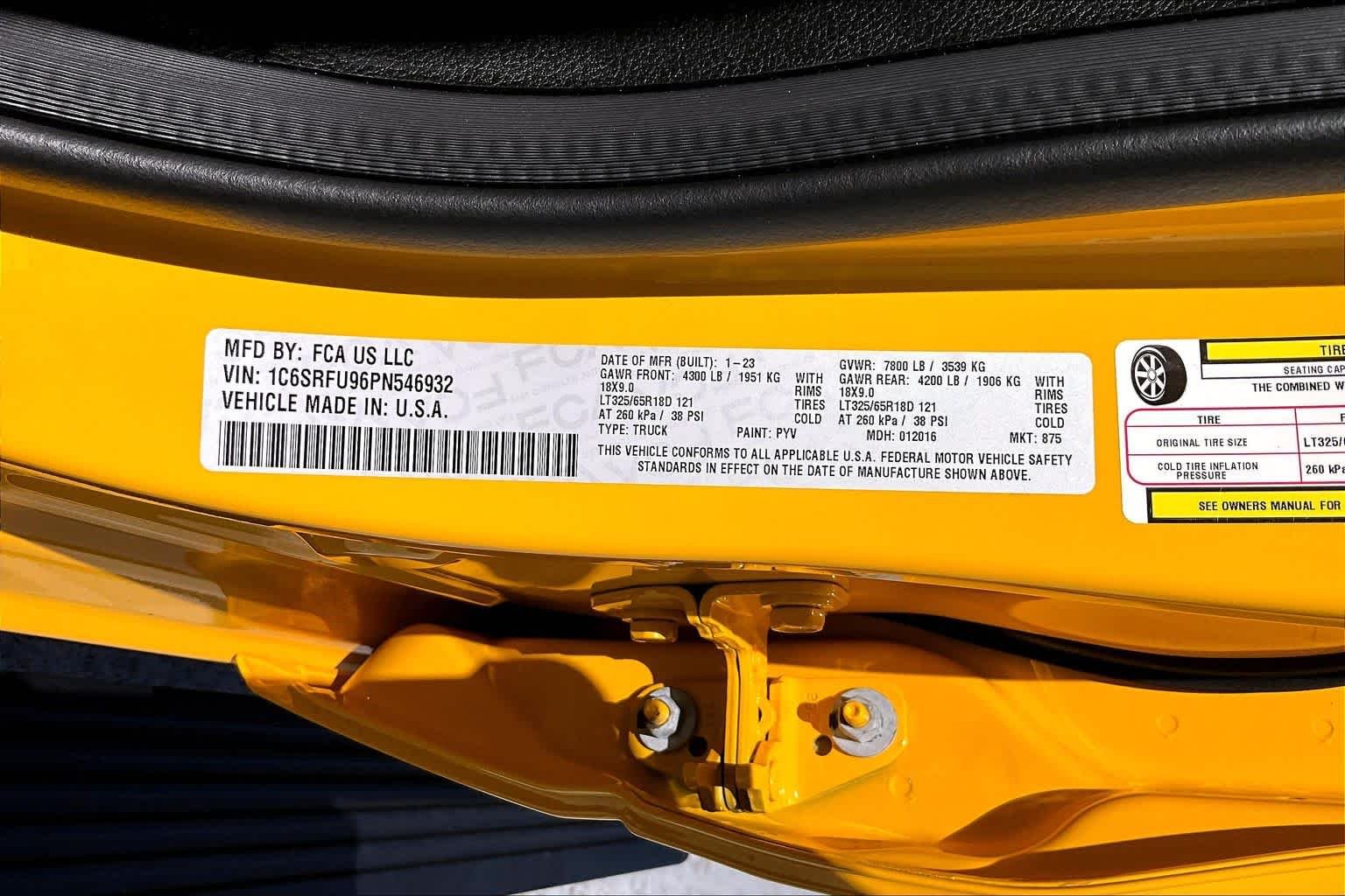Used 2023 Baja Yellow Clear Ram TRX image 32