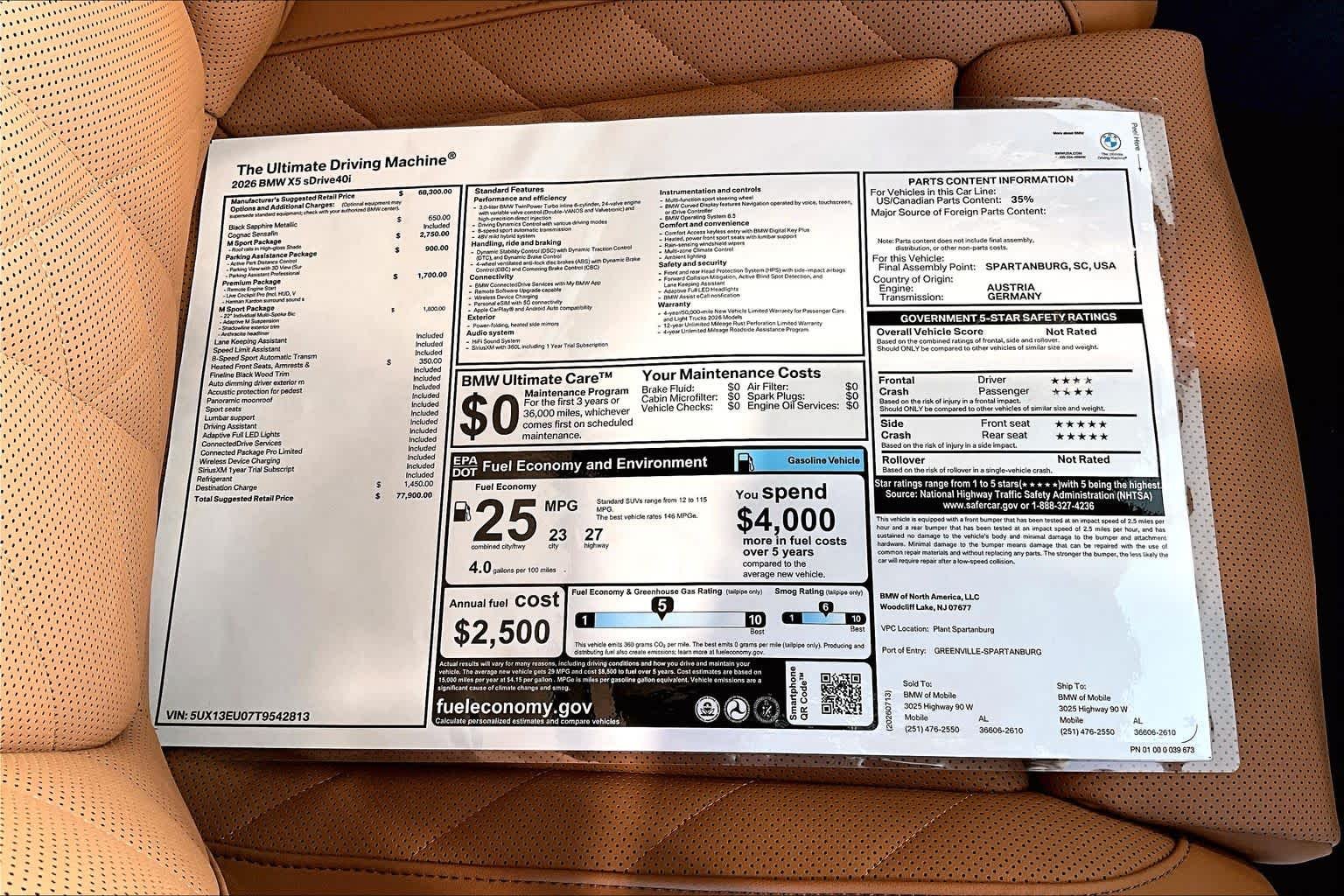 New 2026 Black Sapphire Metallic BMW sDrive40i image 20
