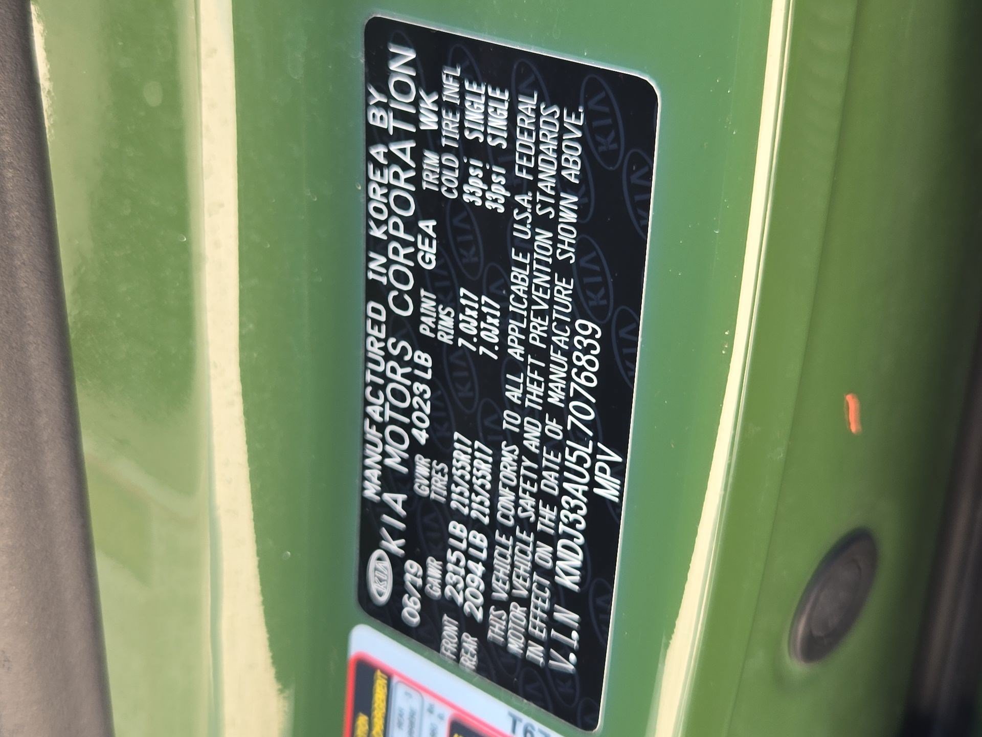 Used 2020 Undercover Green Kia EX image 33