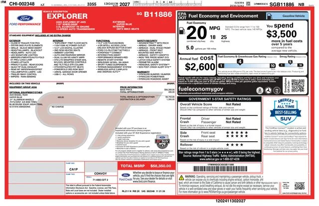 Used 2025 Blue Ford ST image 3
