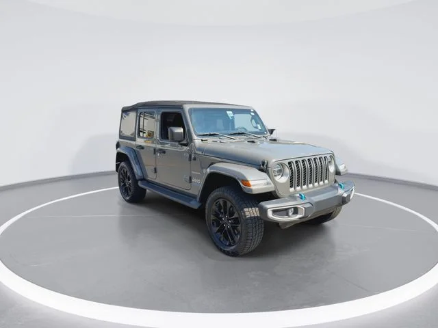 Used 2022 Gray Jeep Unlimited Sahara 4xe image 2