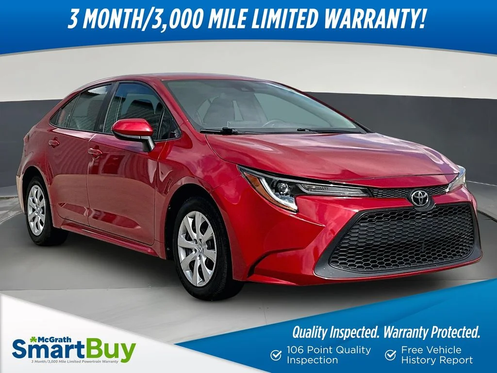 Used 2021 Red Toyota LE image 1
