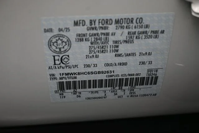 Certified Used 2025 Space White Metallic Ford Platinum image 39